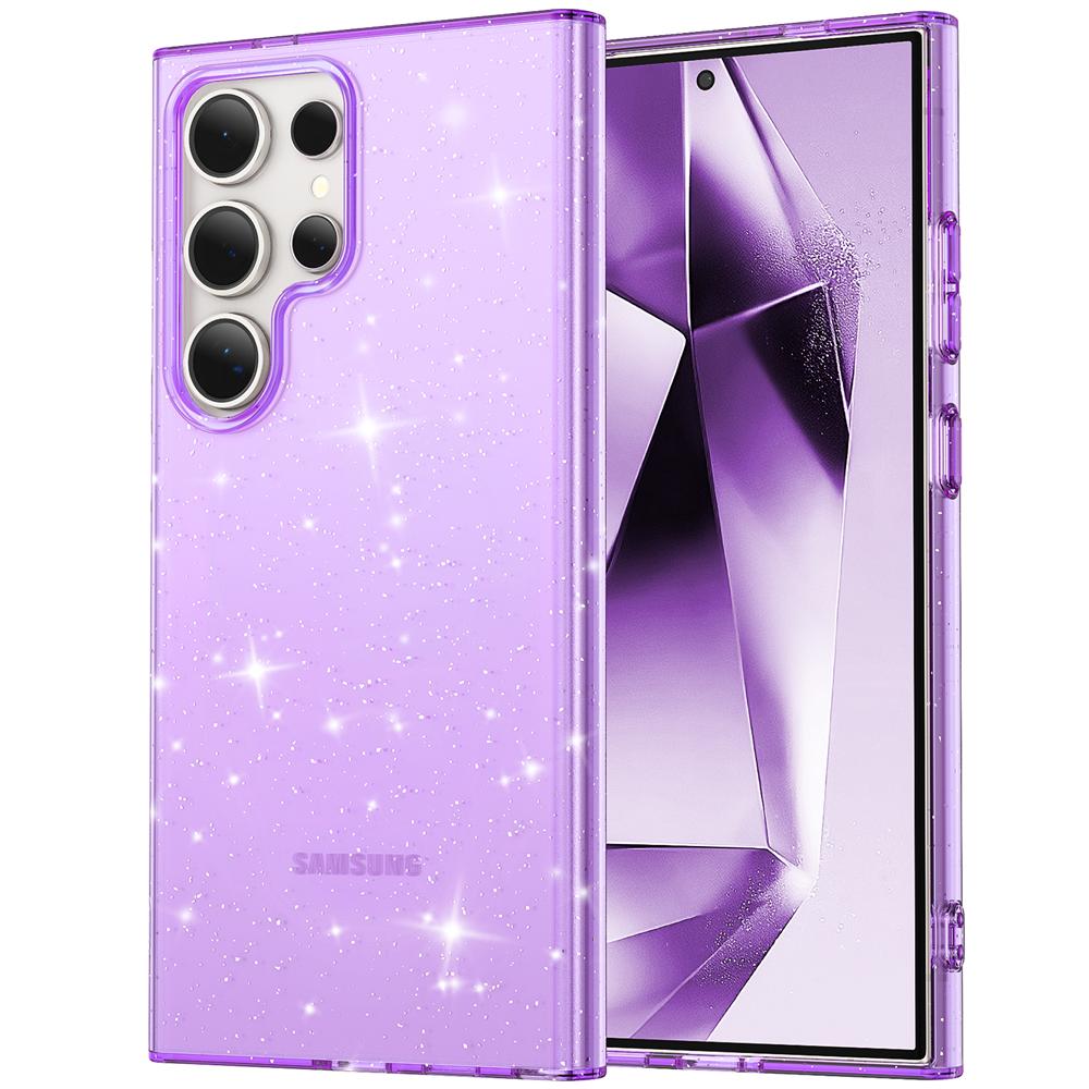 Glitter Transparent Acrylic Shockproof Phone Case For For Samsung S26 S25 S24 Ultra S23 S22 Plus A55 A35 A15 A54 A34 A53 Hard Cover