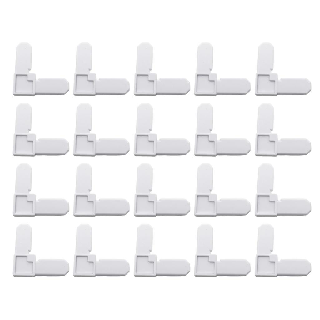 20/50Pcs Square Cut Corner Fastener Tool-Free L Type Window Screen Bracket Screens Frame Key for Sliding /Casement Windows