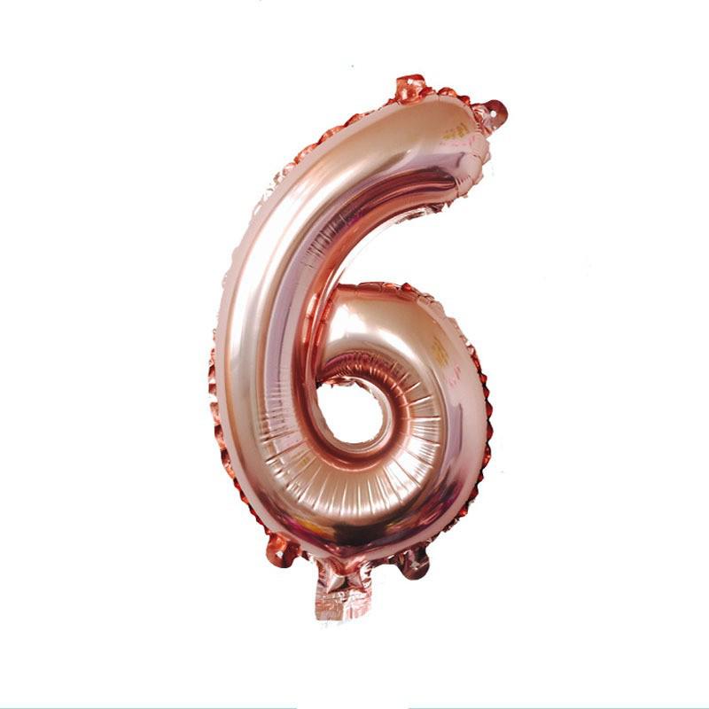 32-Inch US Number Birthday Party Balloons - Individual Aluminum Film