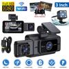 Новый Wifi 3 камеры Автомобильный видеорегистратор Dash Cam FHD 1080P 3-канальный объектив Видеорегистратор Интерьерный видеорегистратор Видеорегистратор Черный ящик Супер ночное видение