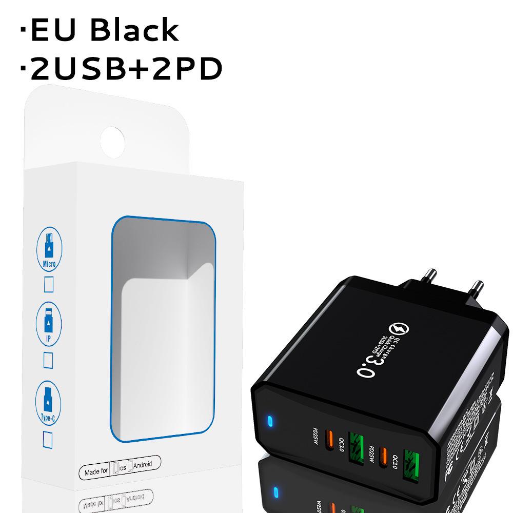 Быстрое зарядное устройство GaN с двумя портами PD65W для компьютеров и планшетов - Стандарт ЕС