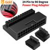 Переходник ATX 24 Pin на 90 градусов для штекера питания, разъемы кабелей питания материнской платы настольного ПК, модульные для кабелей питания