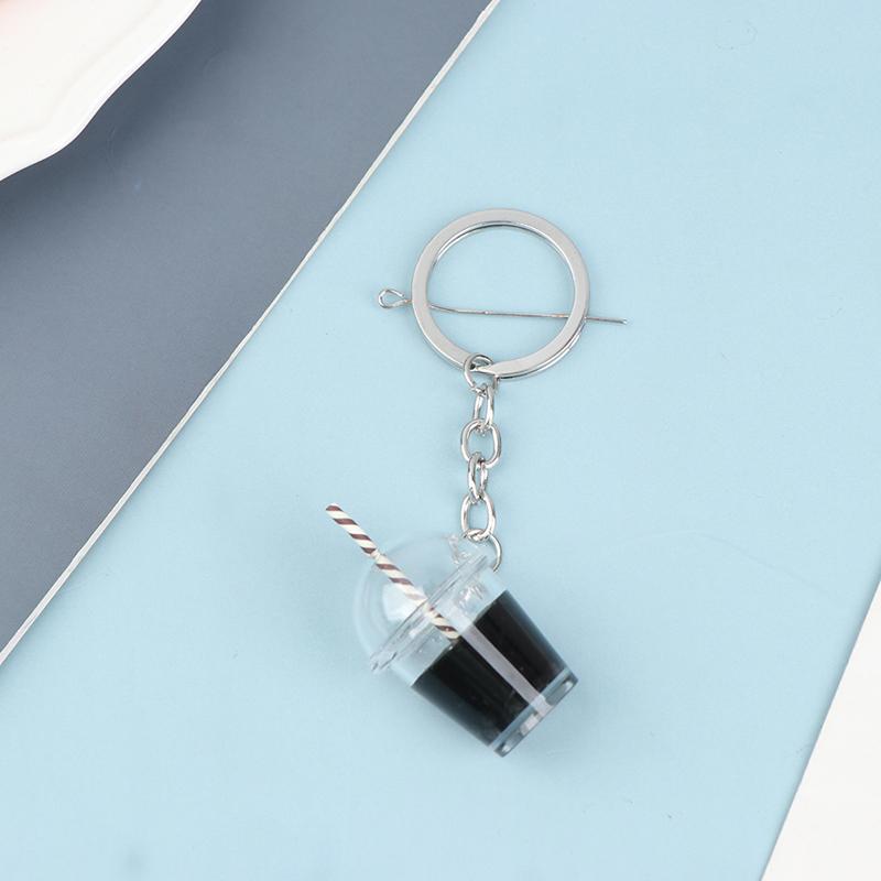 Bubble Tea Diy Keychain High Quality Acrylic Pendant Backpack Keyring Charms