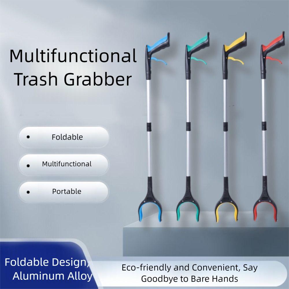 Easy To Hold Foldable Litter Picker Collapsible Lightweight Trash Reacher Picker Safe Strong Magnetic Tip Garbage Grabber Garden