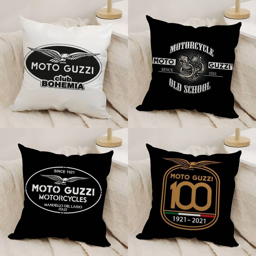 Brand Moto G-GuzziS Pillow Case Office Sofa Dorm Chair Back Short Plush Double-sided Printing Home Cushion Cover
