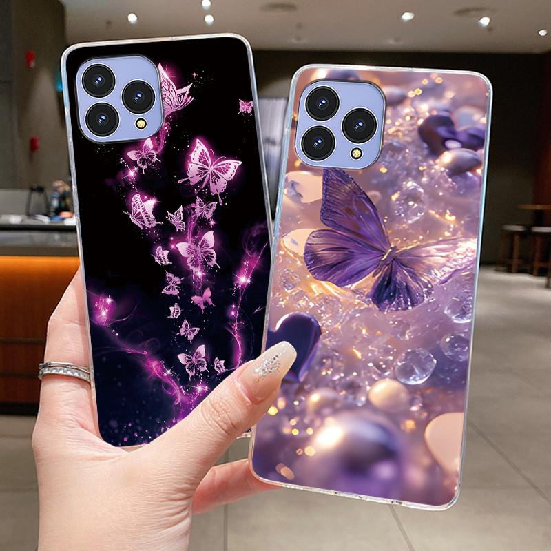 Чехол для телефона Cubot P80 Coque Бабочка Бант Защитный корпус CubotP80 Чехол Capa Прозрачный Мягкий Силикон TPU Покрытие Funda