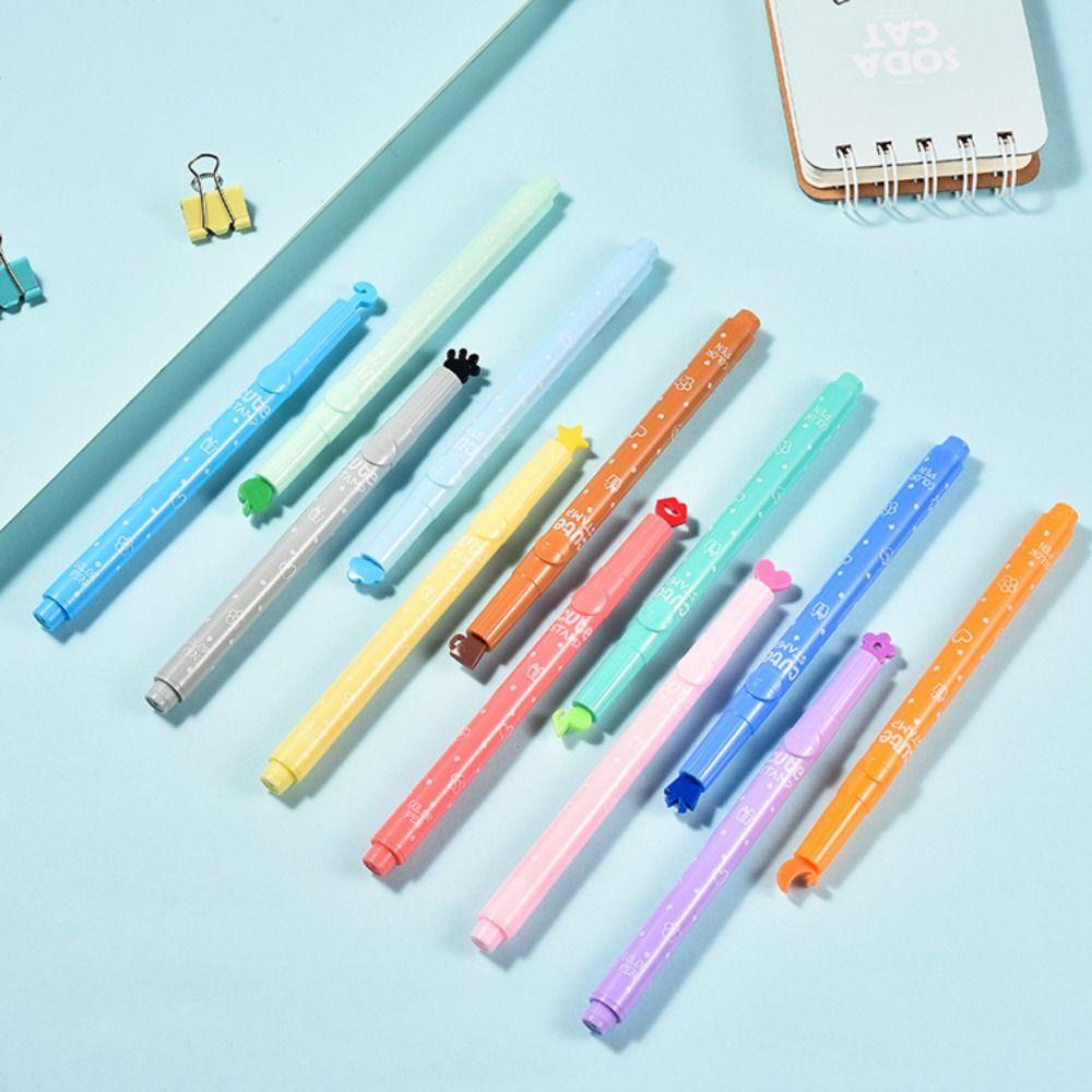 Candy Color Highlighters Pen Journal Diary Decoration Highlighter Cute Stamp