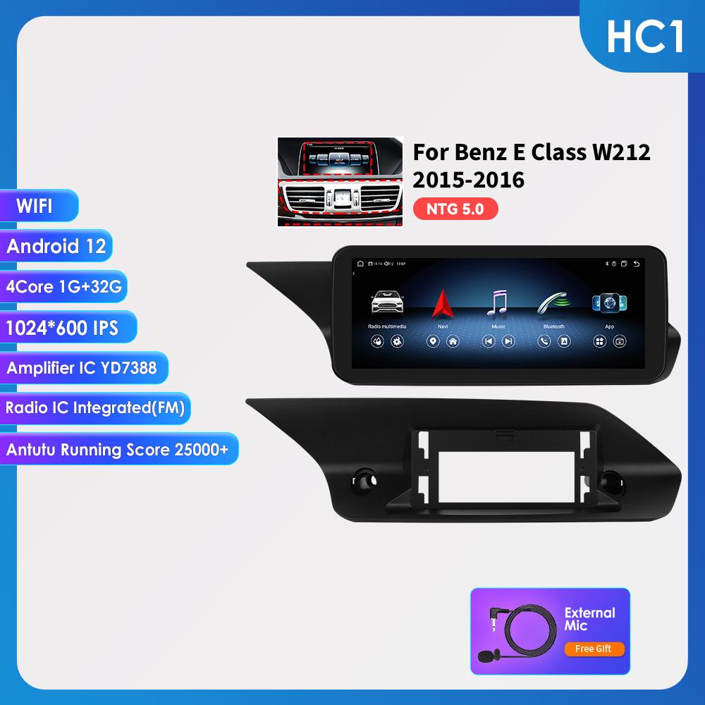 Hizpo Octa Core 2 Din Car Radio Поддержка Carplay Android Auto Intelligent RDS для Mercedes Benz W212 E Class:E200 E230 E260 E300 S212 2015-2016 NTG5.0