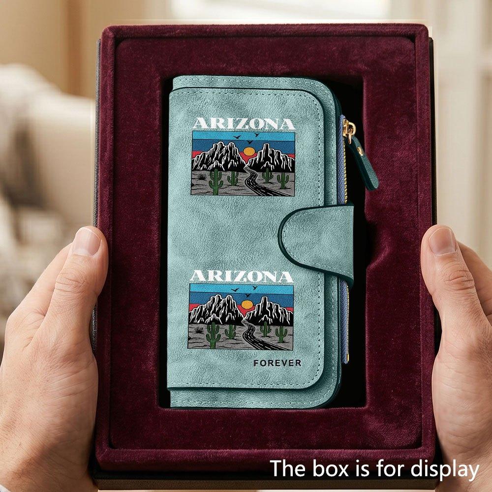 Arizona Desert Unique Large Capacity Men's Wallet with Business Card Slot and Cash Pocket Perfect for Formal Occasions Office Daily Use Ideal Gift