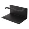 Wall Mounted Tissue Holder Toilet Tissue Bracket Bathroom Paper Roll Hanger with Phone Shelf Black