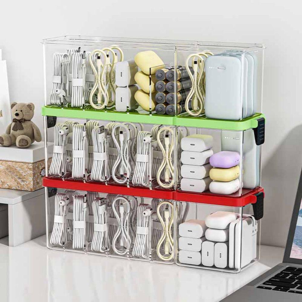 Dustproof Card Cable Organizer Box Durable Charger Wire Organizer  Tech Accessories Storage
