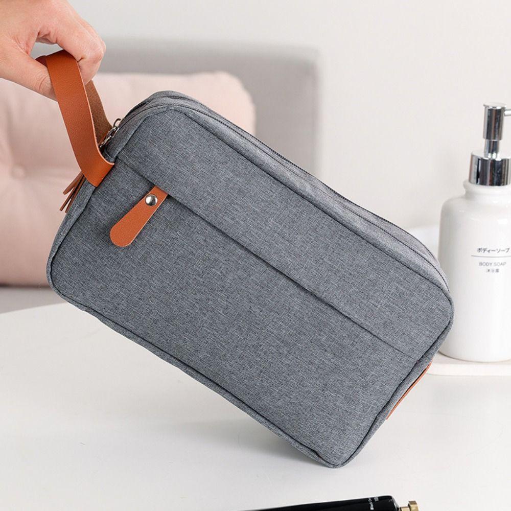 Large Capacity Make Up Bag Oxford Canvas Beauty Wash Pouch Elegant Mens Toiletry Bag Outdoor