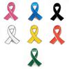 5pcs Yellow Ribbon Breast Cancer Enamel Pins Red Green Pink Purple White Blue Black Orange Rose Prevention Awareness Badge Brooches