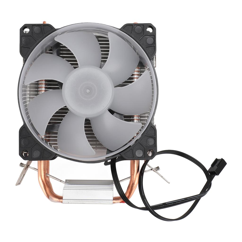 Воздушный кулер для ЦП 90мм 48cfm 1800 об/мин 2 медные тепловые трубки RGB-подсветка Вентиляторы охлаждения ЦП для компьютера для Intel LGA115X для AMD