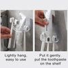 Держатель для зубной щетки, зубной пасты, прочный, несущий удар, бесплатный настенный органайзер для бритвы, стеллаж для хранения зубных щеток