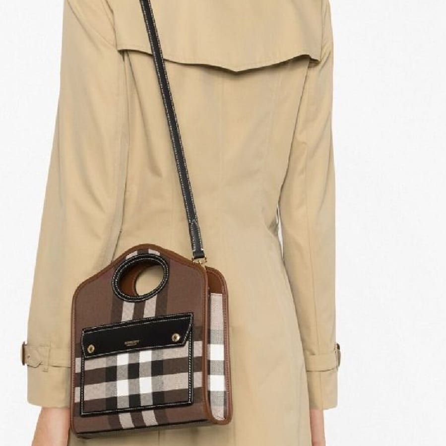 Burberry Cotton Shoulder Bag, Crossbody Bag, Handbag Women's Brown 80713861