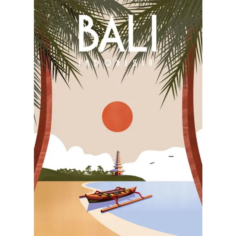 Vintage Travel Posters Canvas Print Miami Beach Illustrated Wall Art for Living Room Decor Europosters Collection Home Decor