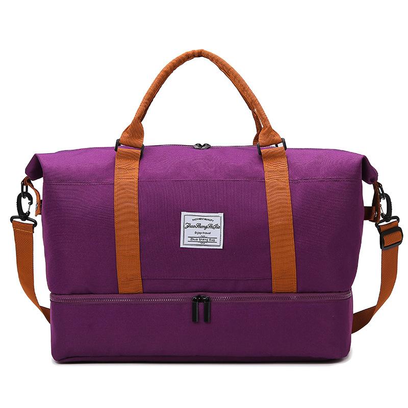 Fashion Contrast Storage Bag Simple Large Capacity Business Travel Bag Wet and Dry Separate Shoe Warehouse Gym Bag