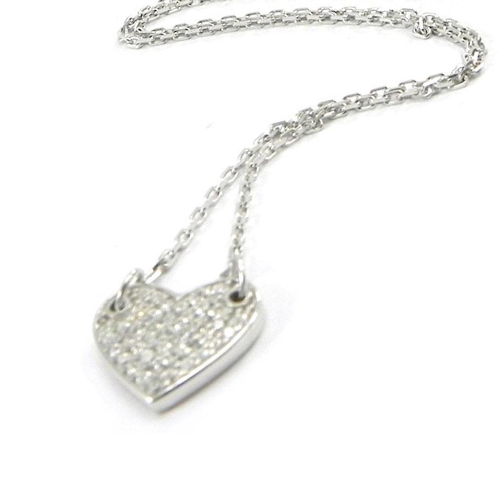 Les Trésors De Lily [I3931] - Silver Necklace 'Love Divine' White Silver (rhodium Plated) - 13x12 Mm
