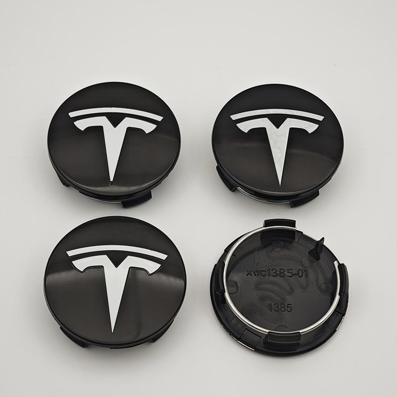 bjzqr4 4Pcs 56mm ABS Tesla Wheel Center Hub Cap Emblem Logo Car Rims Cover Hubcap For Tesla Model 3 Y X S Original Badge Accessories