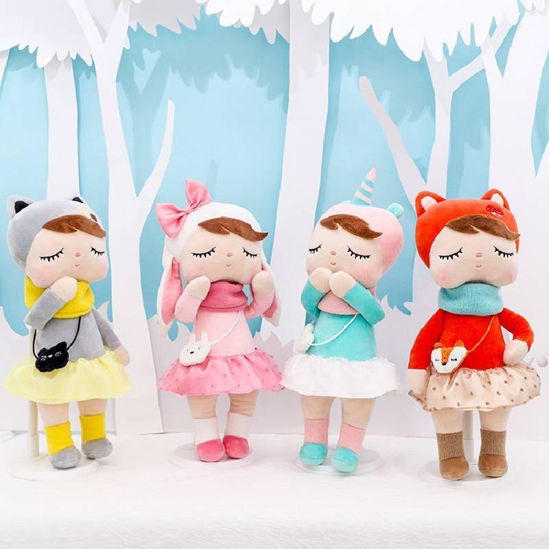 Adorable Metoo Plush Girl Doll Soft Short Plush Stuffed Toy With Pp Cotton Filling Cute Bag Pendant For Kids And Collectors