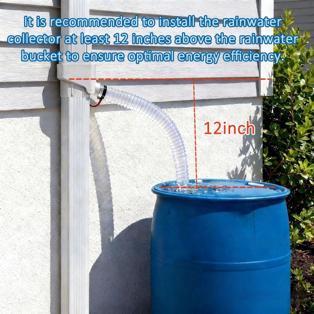 Easy Install Rain Barrel Diverter Kit Downspout Diverter System Water Harvesting