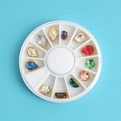 Набор из 12 предметов Twinkle Nail Parts / Великолепные цветные камни для ногтей