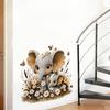 Cartoon Wall Stickers Cute Animals Wall Decal Elephant Bear Cat PVC Mural Art for Baby Nursery Kids Bedroom Playroom Classroom Wall