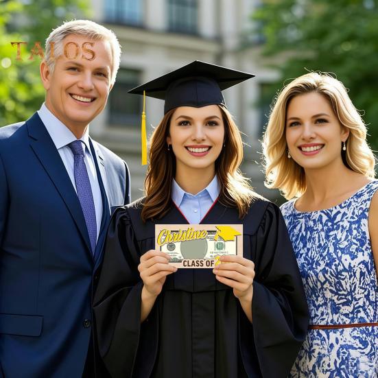 Подарок на выпускной, держатель для денег из дерева, выпускной 2025 года, подарочный держатель для денег, памятный подарок для выпускников средней школы, колледжа, университета