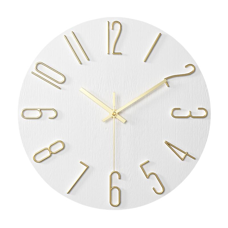 12-дюймовые американские легкие роскошные бесшумные настенные часы современные бесшумные настенные часы для гостиной, спальни, украшения, кабинета