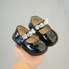 Red leather shoes with soft soles, princess shoes1Toddler shoes for infants and young children, new spring models, suitable for formal wear,