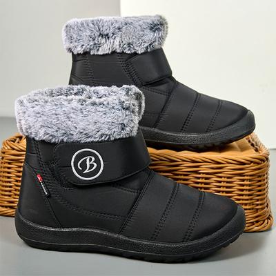 Зимние ботинки для женщин, импортная хлопковая обувь, плюс бархатная теплая куртка с плоским дном, женская обувь