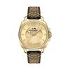 Женские часы Boyfriend Brown Signature Leather Gold Steel Pave 14503150