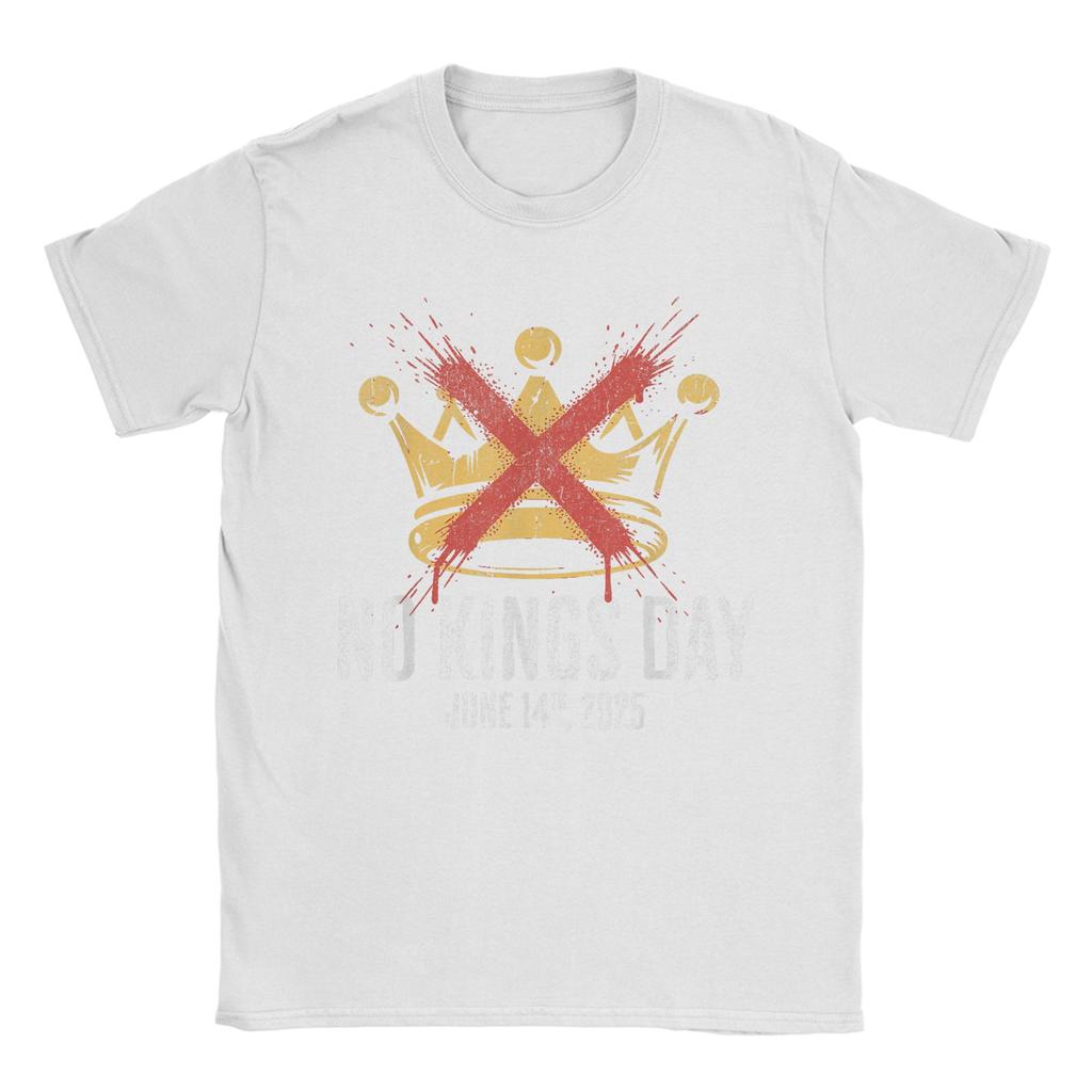 Men's T-Shirt No Kings Day October 18 2025 Crazy Cotton Tees Short Sleeve Rejecting King T Shirts Crew Neck merch Gift Idea