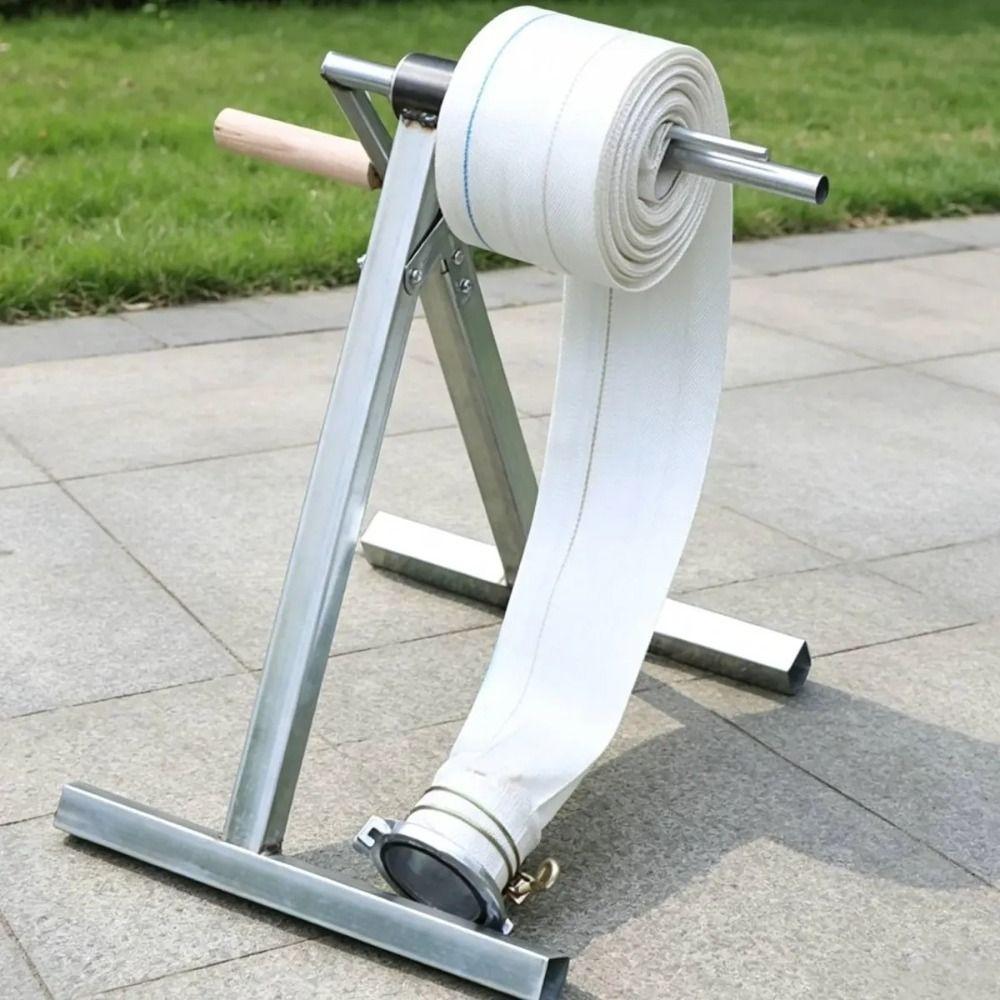 Agricultural Foldable Manual Hose Reel Winder Ground-Standing Hose Winder Tool  Firefighters