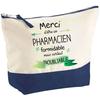 Trousse de maquillage - PLANETEE - Merci d'être un Pharmacien Inoubliable - Grand format - Coton - Impression HD