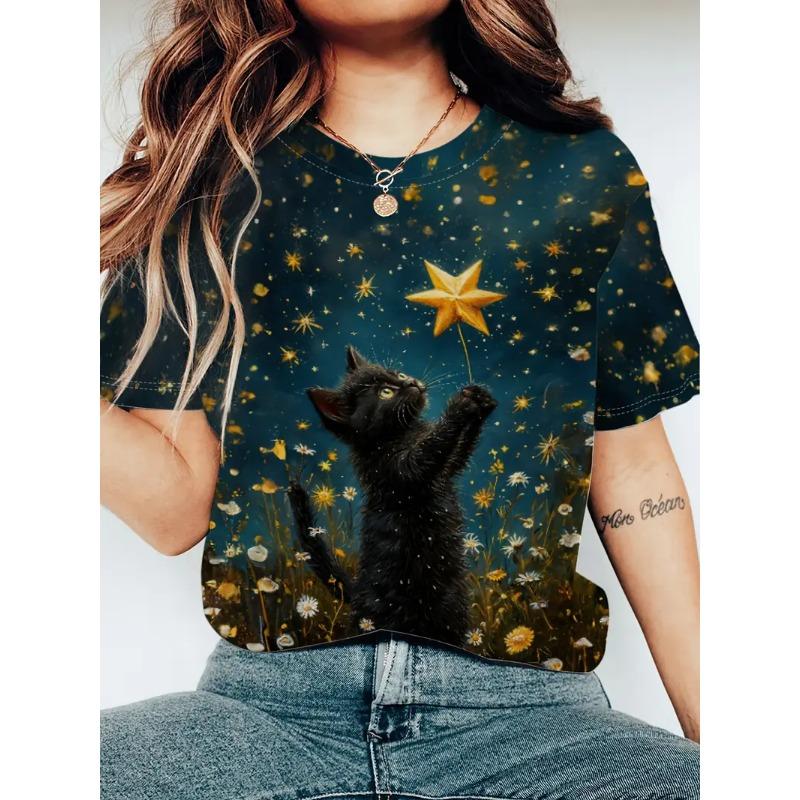 Fashion Summer Butterfly 3D Print T-shirts Women Streetwear Casual Beautiful Y2k Short Sleeve T Shirt O-neck Tees Tops Clothing