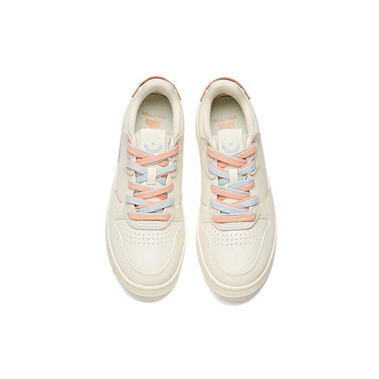 Anta Life Collection Slip Resistant Abrasion Resistant Low top Skateboard Shoes Women's White Blue Pink 922118018-3