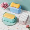 Plastic Foaming Soap Box High Elasticity Mesh with Sponge Rollers Hand Free Scrubbing Soap Holder Multifunctional Laundry Tool