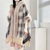 Cardigan Fur Collar Hooded Cape Female Autumn and Winter Women Coat Languid Tassel Shawl Foreign Long Sleeve Poncho