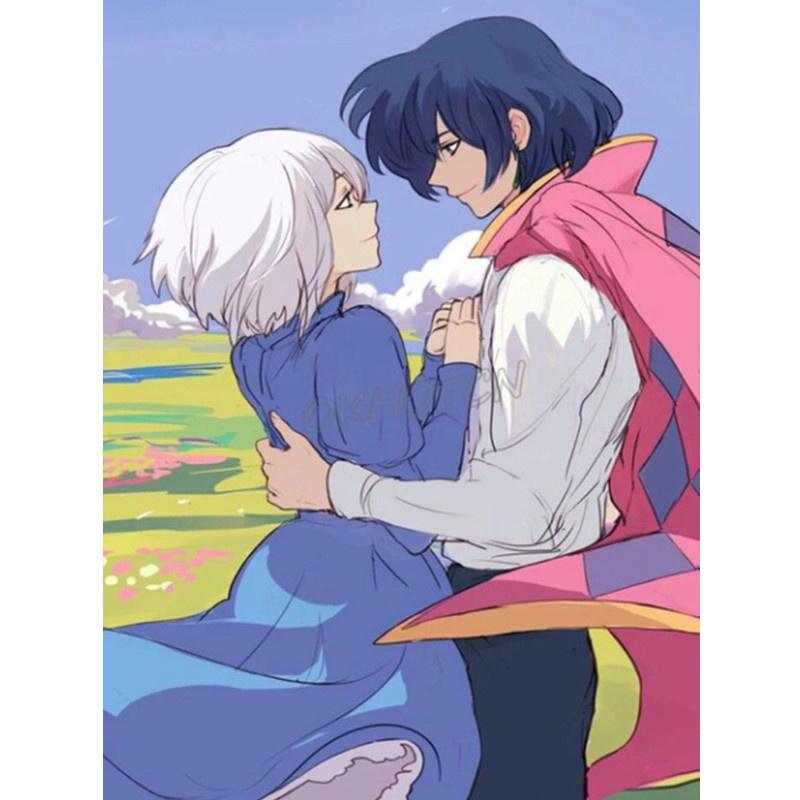 5D DIY Алмазная картина Романтические персонажи аниме Алмазная вышивка Набор для вышивки крестом Полный горный хрусталь Мозаика Домашний декор