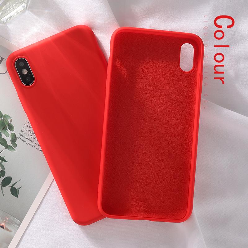 Для Xiaomi Huawei iPhone Smausng Liquid Silicon PC Case Ультратонкий ударопрочный