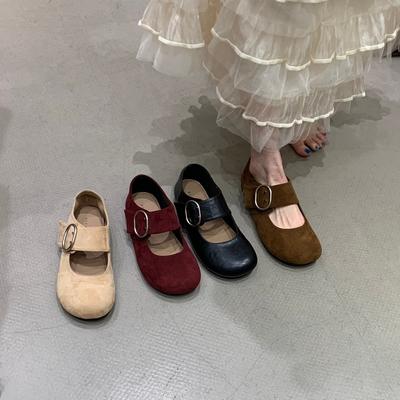 Туфли Мэри Джейн в стиле мори ретро с глубоким вырезом, коричневые, женские туфли 2025 осень, новая повседневная обувь на платформе, одинарные туфли