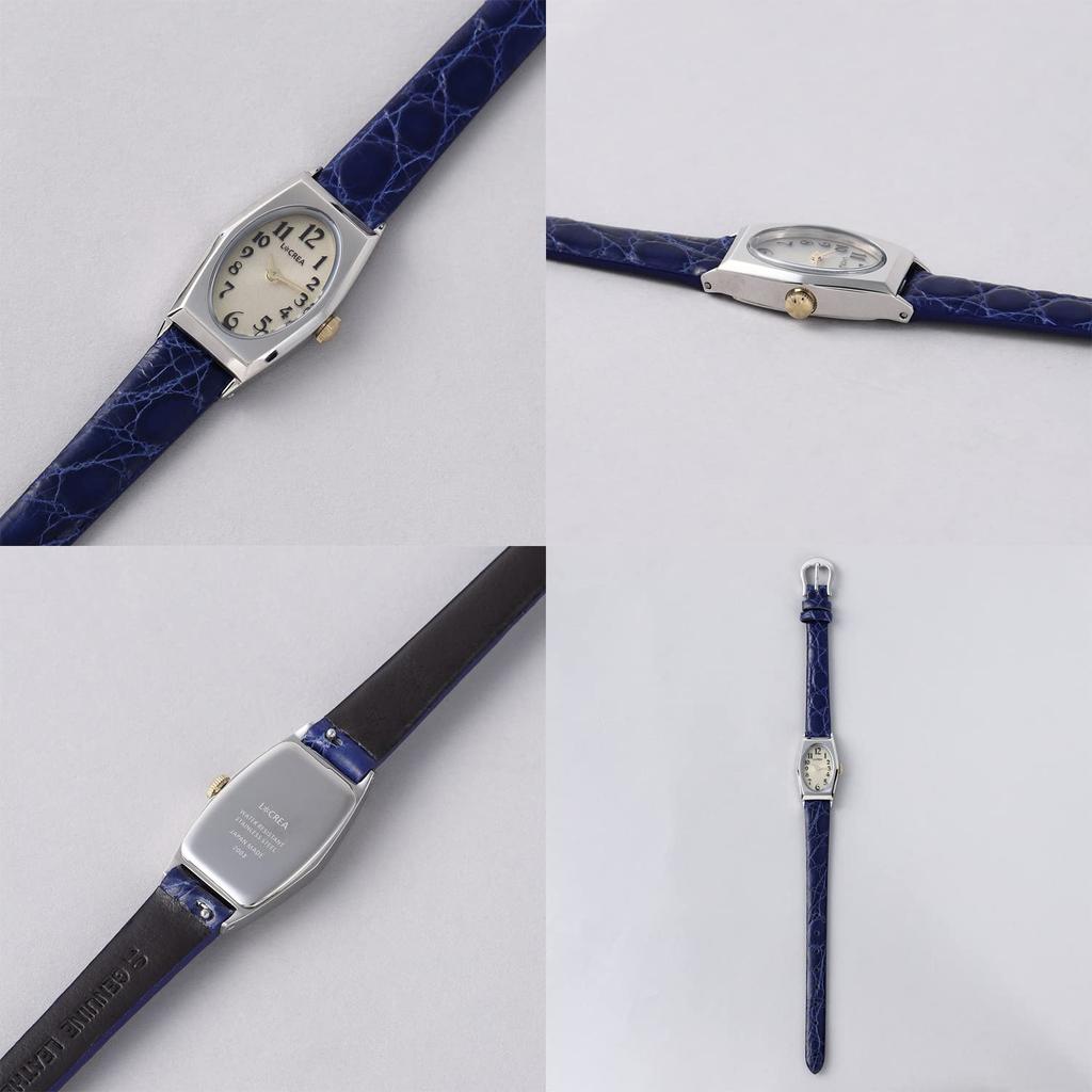 Solar Watch Ladies Made In Japan LeClair Genuine Crocodile Leather [LCREA] (OVALE/Silver, Belt/LC2003-SSCBL)