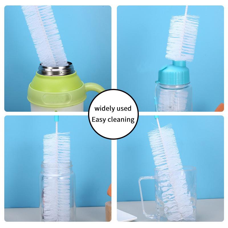 Длинная щетка для чистки бутылок для мытья вина, пива, спортивных термосов, стеклянных и длинных бутылок с узким горлом для чистки