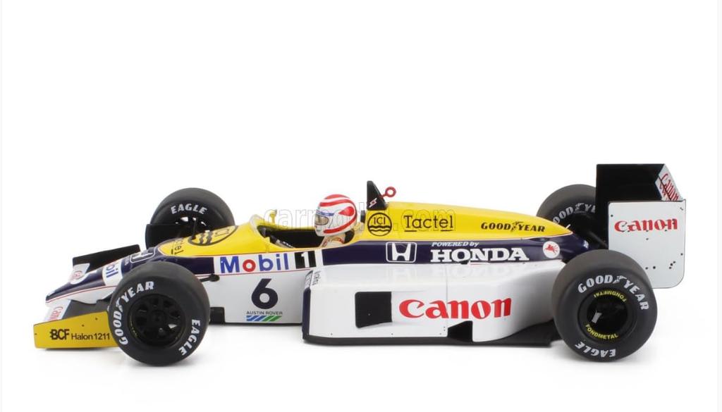 MCG F1 Diecast Model Car 1/18 Scale FW11 Team Williams 1986 British Grand Prix Winner Nelson Piquet #6 [Parallel Import]