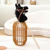 Kids Plush Stick Horse Toy Handcrafted Hobby Horse On A Stick Pretend Play Simulated Pony Head Riding Stick Toy with Wooden Wheels
