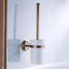 Bathroom Wall Mounted Brass Brush Holder with Ceramic