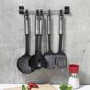 Set d'ustensiles de cuisine - Hi - 6 pièces - Noir - Acier inoxydable - Résistant à 210°C