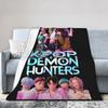 Huntrix Blanket Cover Coral Fleece Plush Kpop Demon Hunters Lightweight Throw Blankets for Home Couch Bedspread